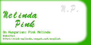 melinda pink business card